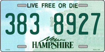 NH license plate 3838927