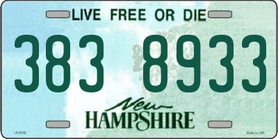 NH license plate 3838933