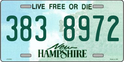 NH license plate 3838972