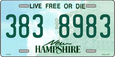 NH license plate 3838983