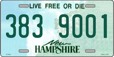 NH license plate 3839001