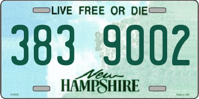 NH license plate 3839002