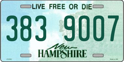 NH license plate 3839007