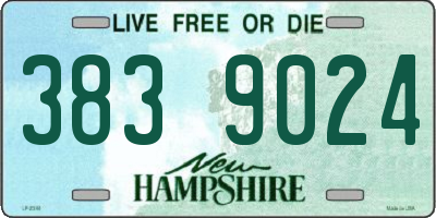 NH license plate 3839024