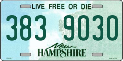 NH license plate 3839030