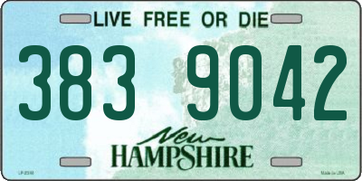 NH license plate 3839042