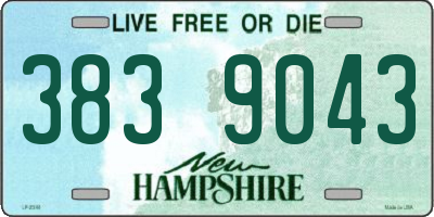 NH license plate 3839043