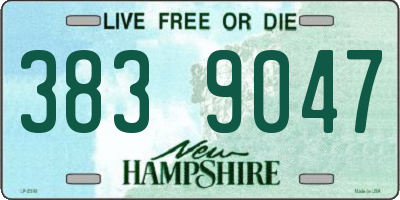 NH license plate 3839047