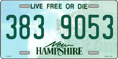NH license plate 3839053