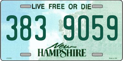 NH license plate 3839059