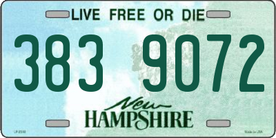 NH license plate 3839072