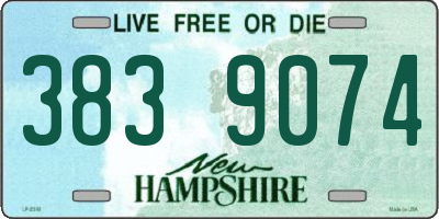 NH license plate 3839074