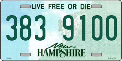 NH license plate 3839100