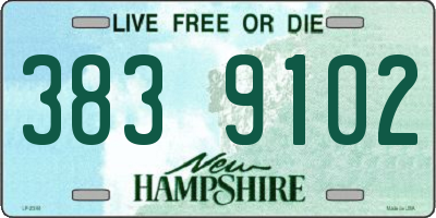 NH license plate 3839102