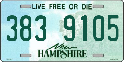 NH license plate 3839105