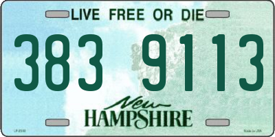 NH license plate 3839113