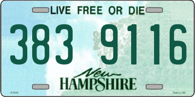 NH license plate 3839116