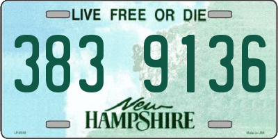 NH license plate 3839136