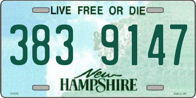 NH license plate 3839147