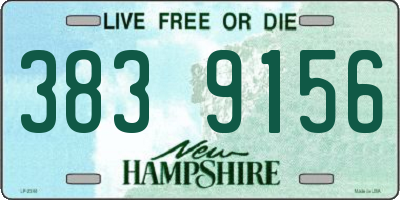 NH license plate 3839156