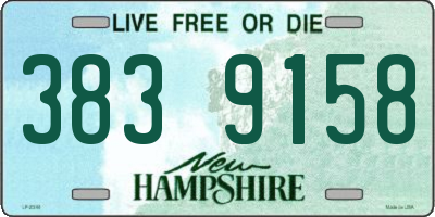 NH license plate 3839158