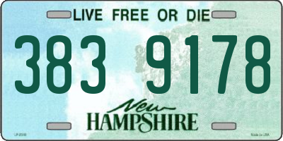 NH license plate 3839178