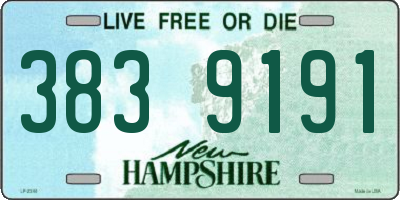 NH license plate 3839191