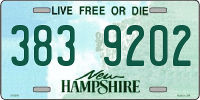 NH license plate 3839202