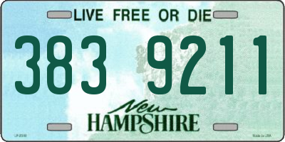 NH license plate 3839211