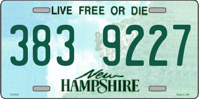 NH license plate 3839227