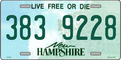 NH license plate 3839228