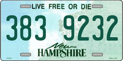NH license plate 3839232