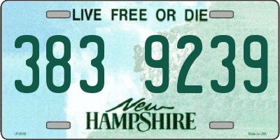 NH license plate 3839239