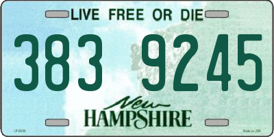 NH license plate 3839245