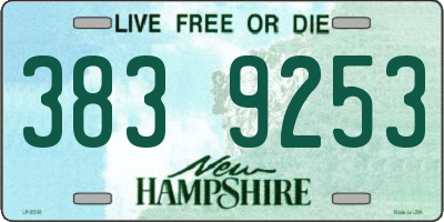 NH license plate 3839253