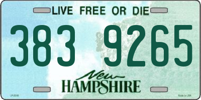 NH license plate 3839265