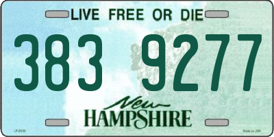 NH license plate 3839277