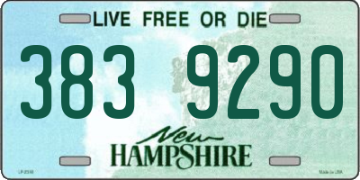NH license plate 3839290