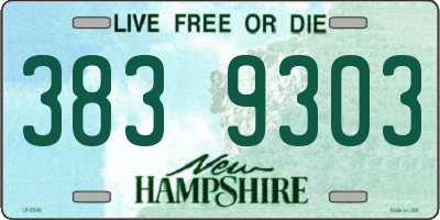 NH license plate 3839303