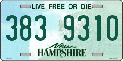 NH license plate 3839310