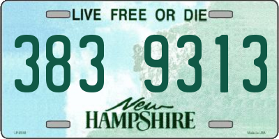 NH license plate 3839313