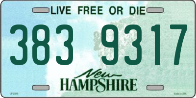 NH license plate 3839317