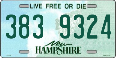 NH license plate 3839324