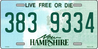 NH license plate 3839334