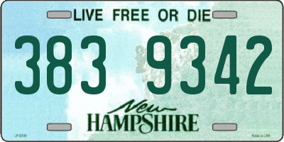 NH license plate 3839342