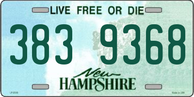 NH license plate 3839368