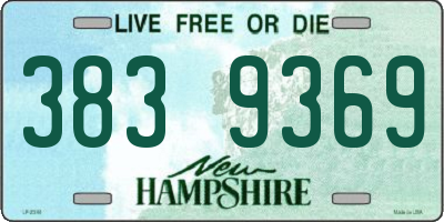 NH license plate 3839369