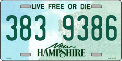 NH license plate 3839386