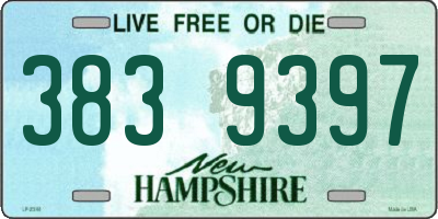 NH license plate 3839397