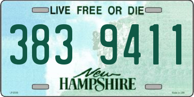 NH license plate 3839411